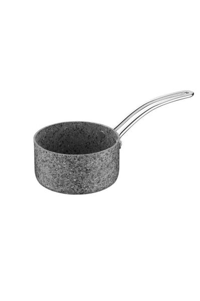 BRİONİ STONE-H ÇİZİLMEZ YANMAZ YAPIŞMAZ İNDÜKSİYONLU 16 CM SOS TENCERESİ (KAPAKLI)