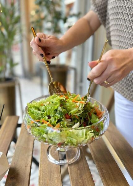 THE MİA SALATA SERVİS SETİ GOLD 2 PARÇA