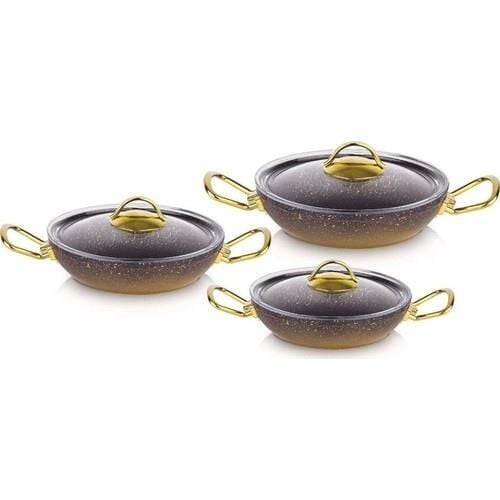 OMS 6 PARÇA GRANİT SAHAN SET (18-20-22) CM