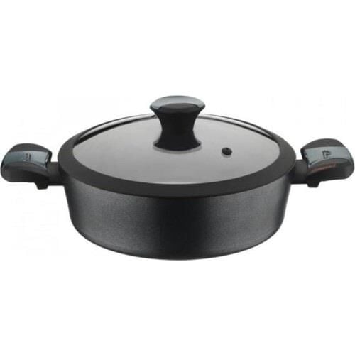 BRİONİ DİAMOND 28 CM SİYAH GRANİT BASIK TENCERE