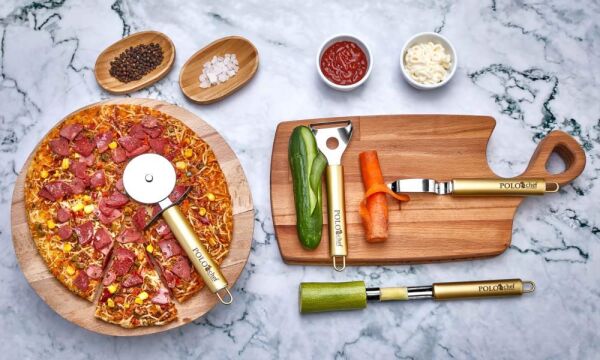 POLOCHEF PROLİNE PASLANMAZ ÇELİK SOYACAK SET GOLD