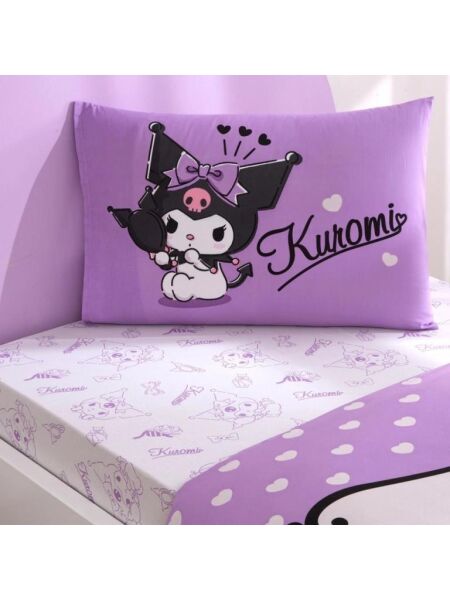 TAÇ LİSANSLI KUROMİ TEK KİŞİLİK PAMUKLU NEVRESİM TAKIMI