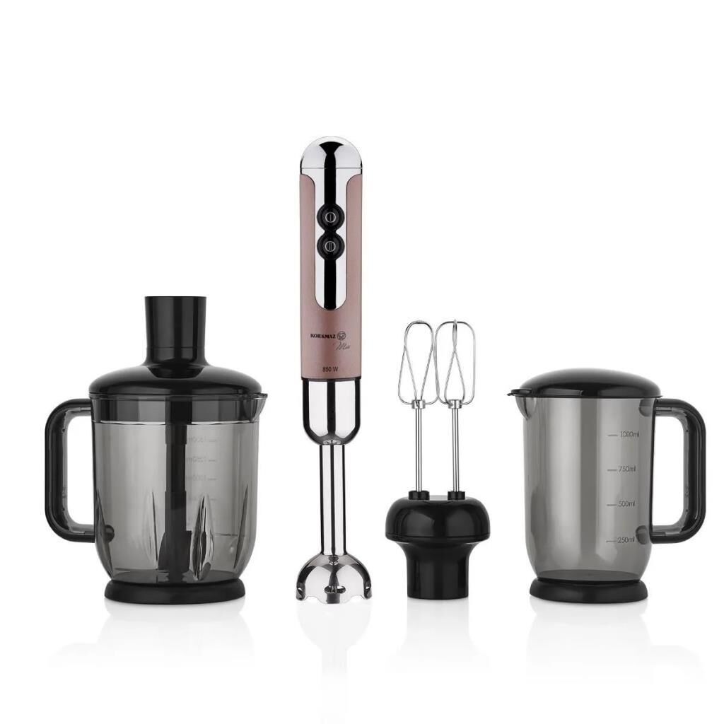 KORKMAZ A447-09 MİA MEGA BLENDER SET ROSAGOLD/KROM