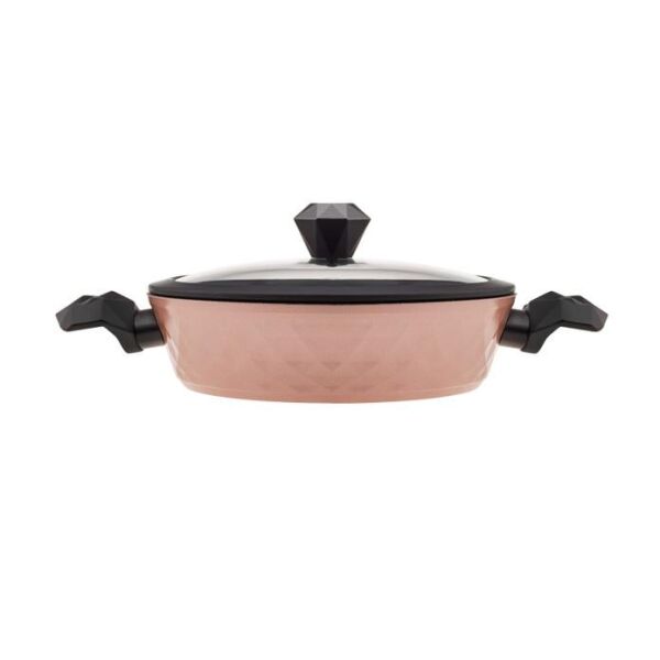 KARACA BİODİAMOND ANTİBAKTERİYEL KULP ROSE GOLD 7 PARÇA İNDÜKSİYON TABANLI TENCERE SETİ