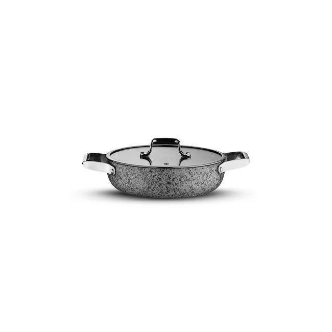 BRİONİ STONE-AGE ÇİZİLMEZ YANMAZ YAPIŞMAZ İNDÜKSİYONLU 24 CM SAHAN (KAPAKLI)