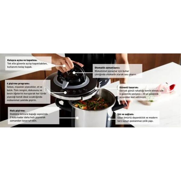 TEFAL CLIPSO CHEF 6 LİTRE DÜDÜKLÜ TENCERE