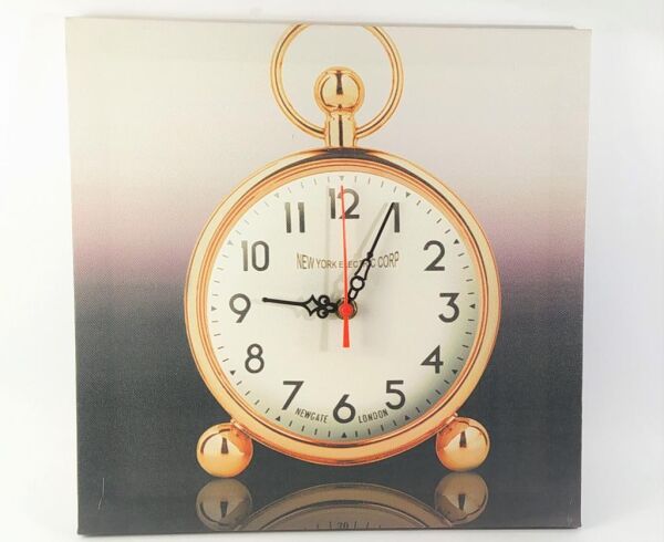 KANVAS RESİM SAAT PEMBE