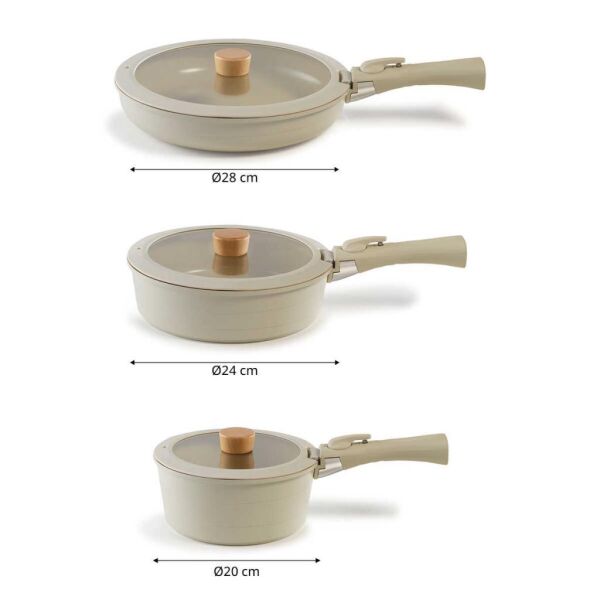 NEOFLAM MIDAS ORTA BOY SET BEJ INDUCTION 9 PRÇ