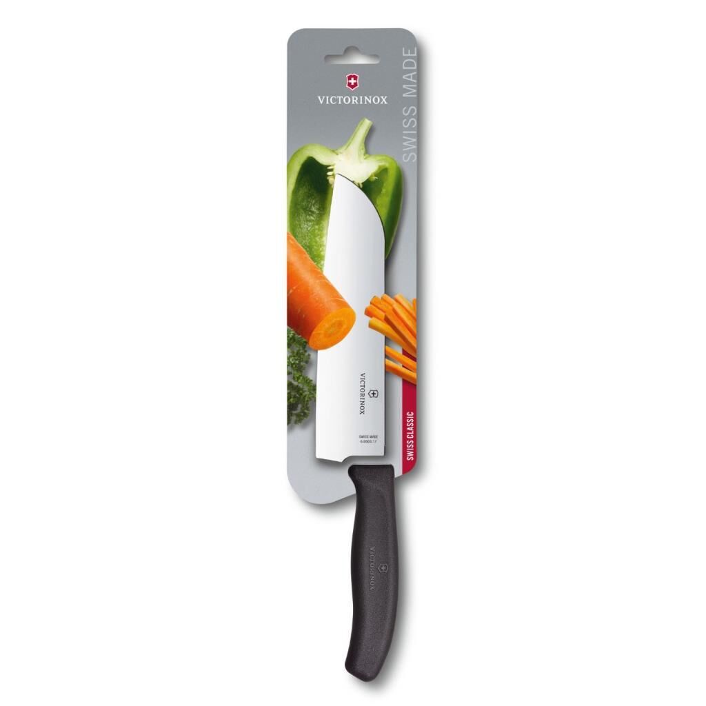 VİCTORİNOX SANTOKU BIÇAĞI BLİSTERLİ 17 CM SİYAH