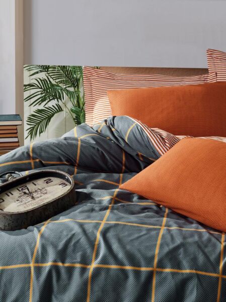 COTTON BOX ÇİFT KİŞİLİK MODERN NEVRESİM TAKIMI STARK TARÇIN