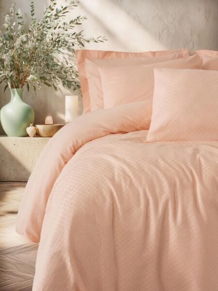 COTTON BOX ÇİFT KİŞİLİK NEVRESİM TAKIMI PLAİD SOMON