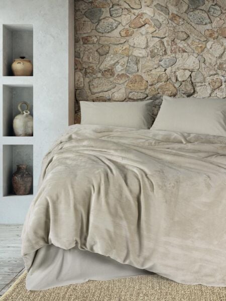 COTTON BOX VELVET ÇİFT KİŞİLİK NEVRESİM TAKIMI FLOSSY TAŞ