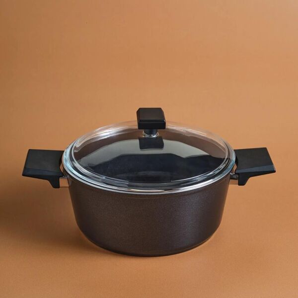 KARACA SWISS CRYSTAL 24 CM DERİN TENCERE BLACK