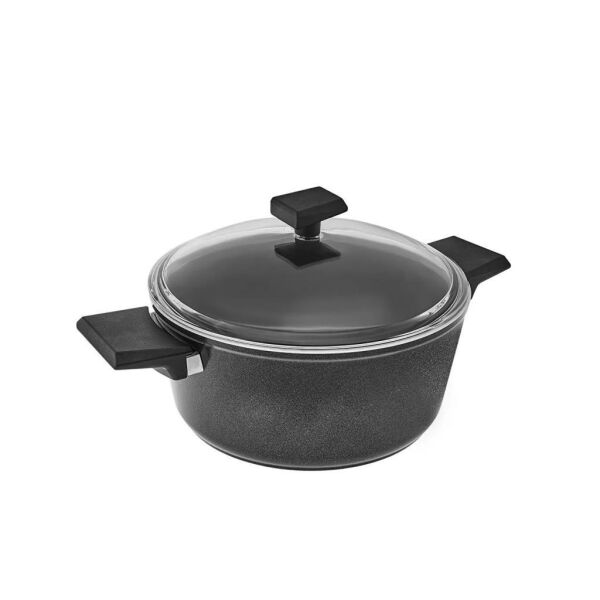 KARACA SWISS CRYSTAL 24 CM DERİN TENCERE BLACK