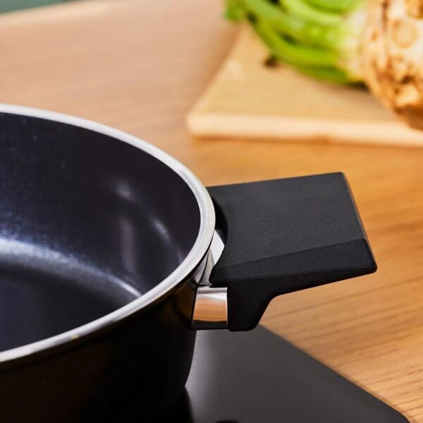 KARACA SWISS CRYSTAL 30 CM KARNIYARIK TENCERE BLACK