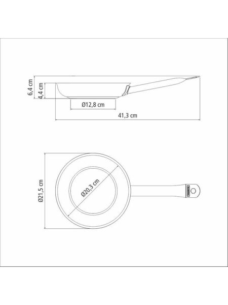 TRAMONTINA PROFESSIONAL 20 CM SERAMİK YÜZEYLİ KIZARTMA TAVASI