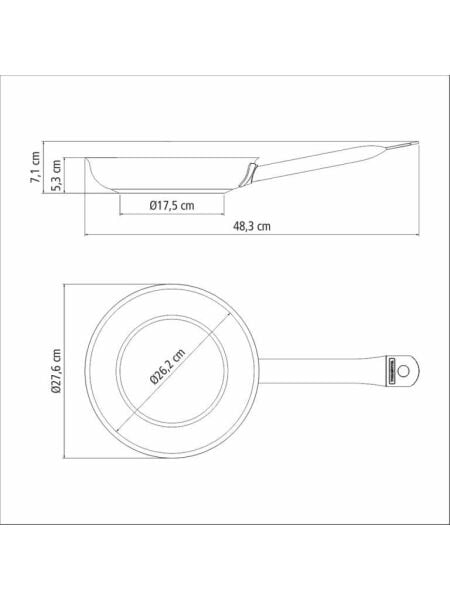TRAMONTINA PROFESSIONAL 26 CM SERAMİK YÜZEYLİ KIZARTMA TAVASI