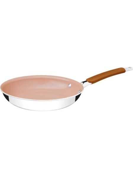 TRAMONTINA ROMAGNA DESERT CLAY 25 CM SERAMİK YÜZEYLİ KIZARTMA TAVASI