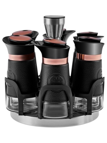 KARACA LATİN DERİ 6LI ROUND BAHARAT TAKIMI