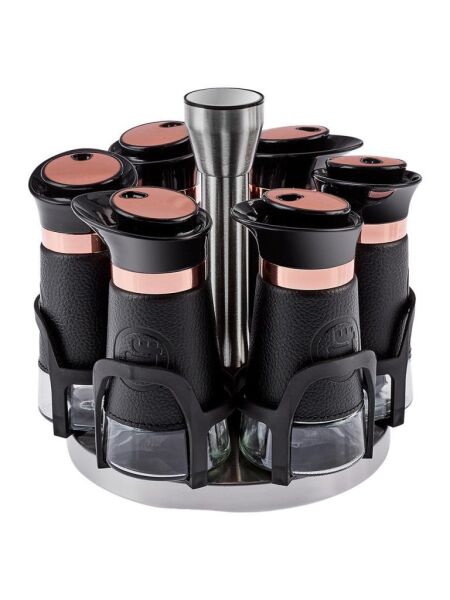 KARACA LATİN DERİ 6LI ROUND BAHARAT TAKIMI