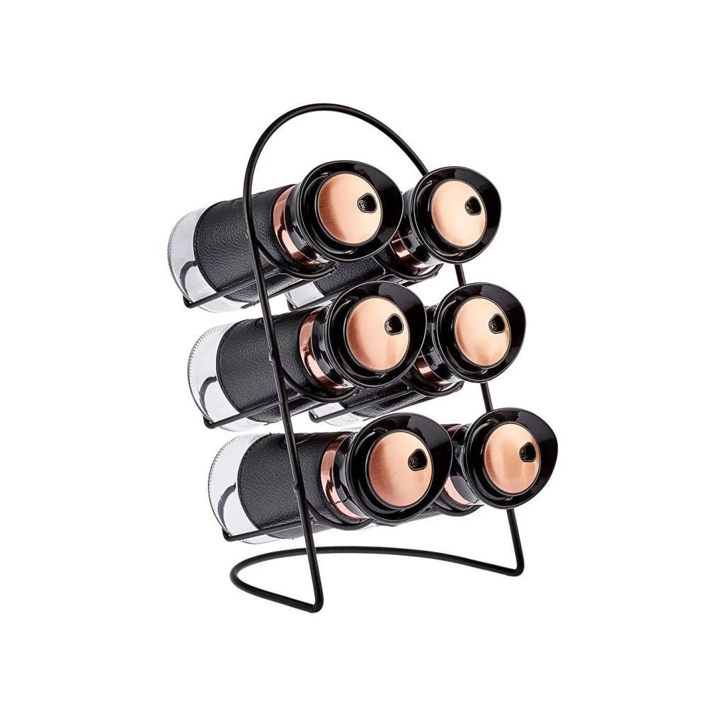 KARACA LATİN DERİ 6LI OVAL BAHARAT TAKIMI