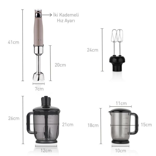 KORKMAZ PERFORMİX MEGA BLENDER SET BEJ