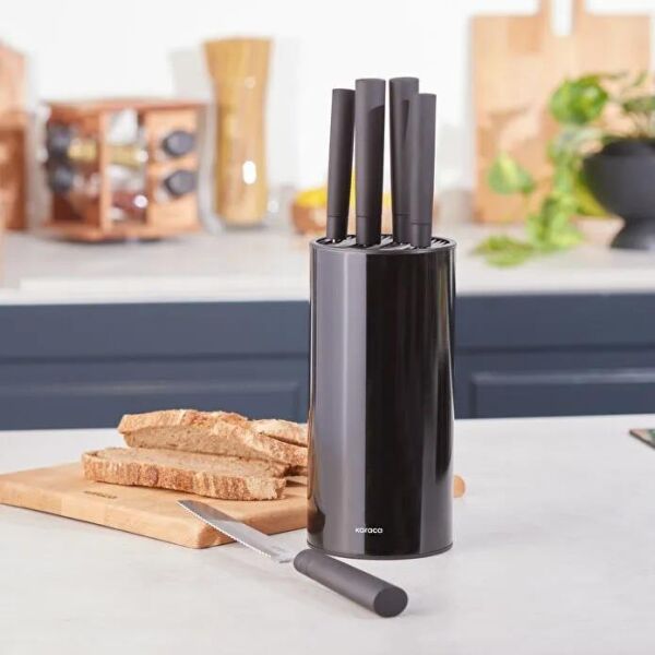 KARACA OSCAR BLACK STANTLI 6 PARÇA BIÇAK SETİ