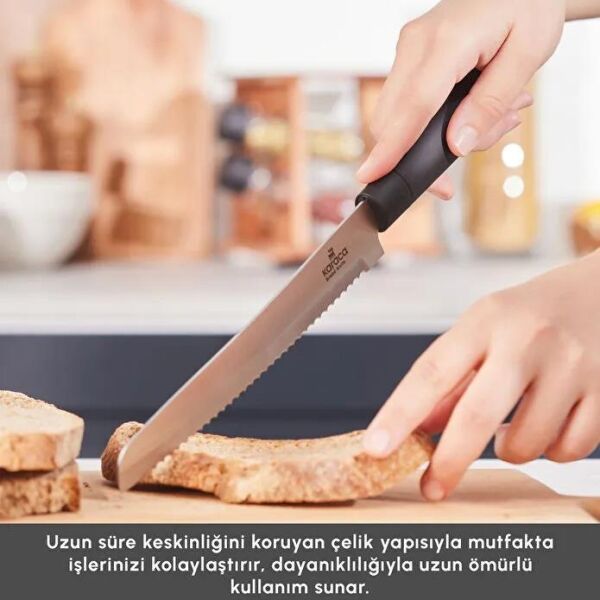 KARACA OSCAR BLACK STANTLI 6 PARÇA BIÇAK SETİ