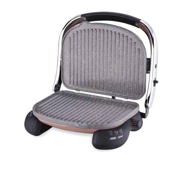 KORKMAZ A324-12 CASTRON TOST MAKİNESİ MOCHA/KROM