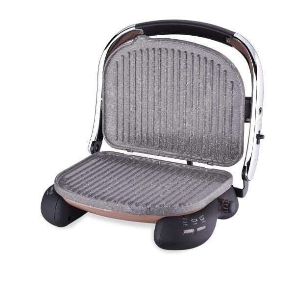 KORKMAZ A324-12 CASTRON TOST MAKİNESİ MOCHA/KROM