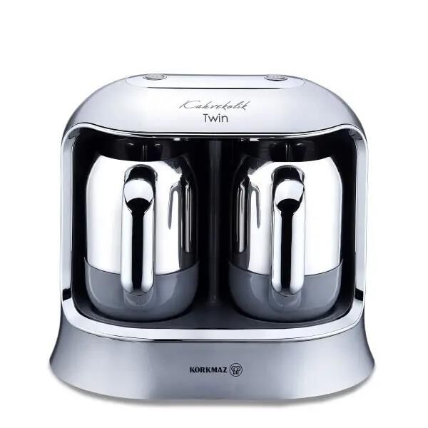 KORKMAZ A861-06 KAHVEKOLİK TWİN KAHVE MAKİNESİ INOX/KROM