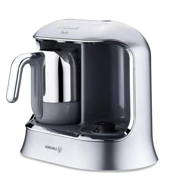 KORKMAZ A861-06 KAHVEKOLİK TWİN KAHVE MAKİNESİ INOX/KROM