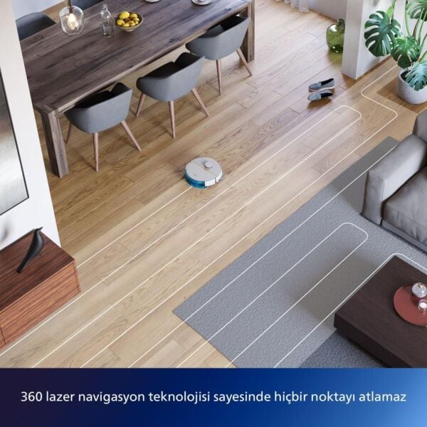 PHİLİPS XU-3000/02 ISLAK VE KURU ROBOT SÜPÜRGE-BEYAZ MOP ÖZELL.