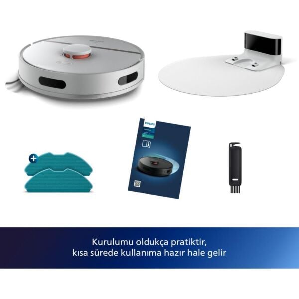 PHİLİPS XU-3000/02 ISLAK VE KURU ROBOT SÜPÜRGE-BEYAZ MOP ÖZELL.