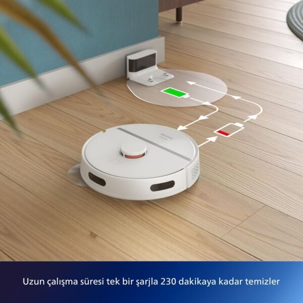 PHİLİPS XU-3000/02 ISLAK VE KURU ROBOT SÜPÜRGE-BEYAZ MOP ÖZELL.