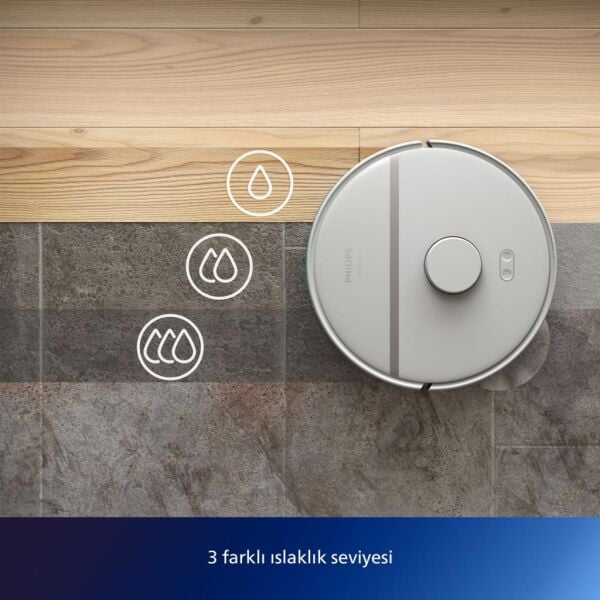 PHİLİPS XU-3000/02 ISLAK VE KURU ROBOT SÜPÜRGE-BEYAZ MOP ÖZELL.