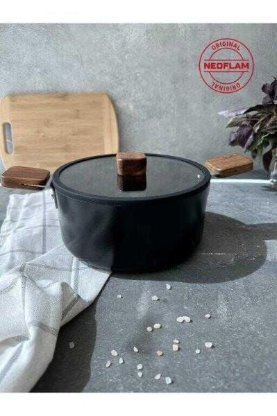 NEOFLAM BIEN ALÜMİNYUM DÖKÜM TENCERE SİYAH 20 CM