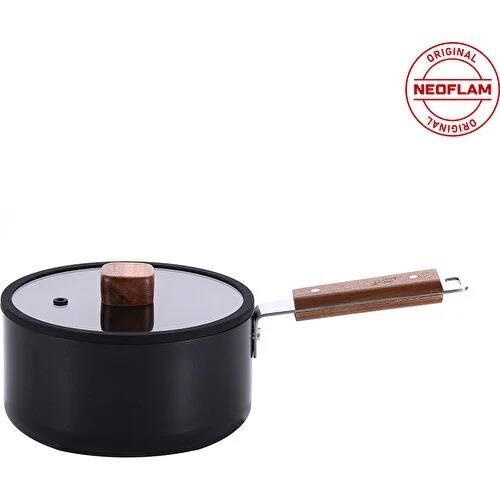 NEOFLAM BIEN ALÜMİNYUM DÖKÜM SOS TENCERESİ SİYAH 18 CM