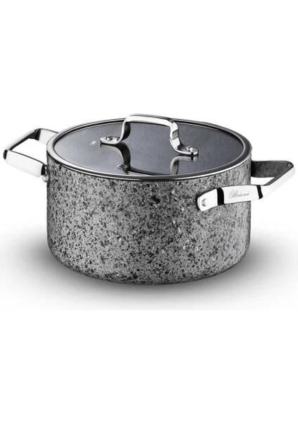BRİONİ STONE AGE ÇİZİLMEZ YANMAZ YAPIŞMAZ İNDÜKSİYONLU 32 CM DERİN TENCERE
