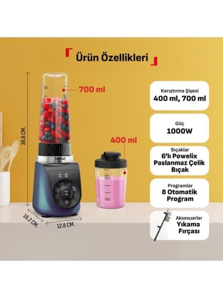 TEFAL 8 PROGRAMLI BLEND UP KİŞİSEL BLENDER 1000 W
