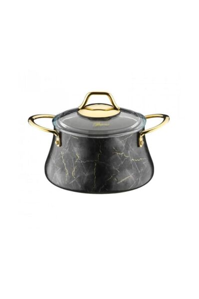 BRİONİ MARBLE 28 CM SİYAH DERİN TENCERE