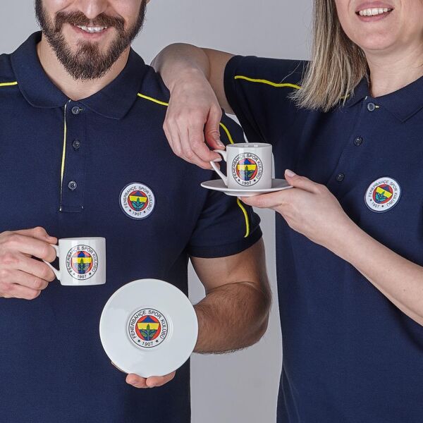 NEVA FENERBAHÇE LİSANSLI ARMA LOGO 2Lİ KAHVE FİNCAN TAKIMI