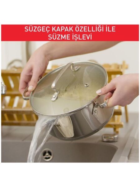 TEFAL DUETTO 8 PARÇA ÇELİK TENCERE SETİ
