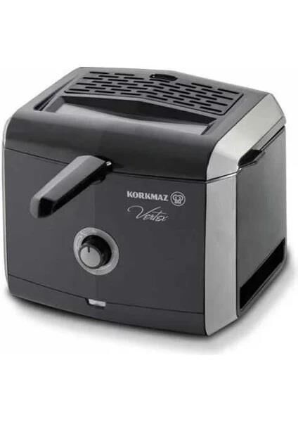 KORKMAZ A486-03 VERTEX FRİTÖZ SİYAH