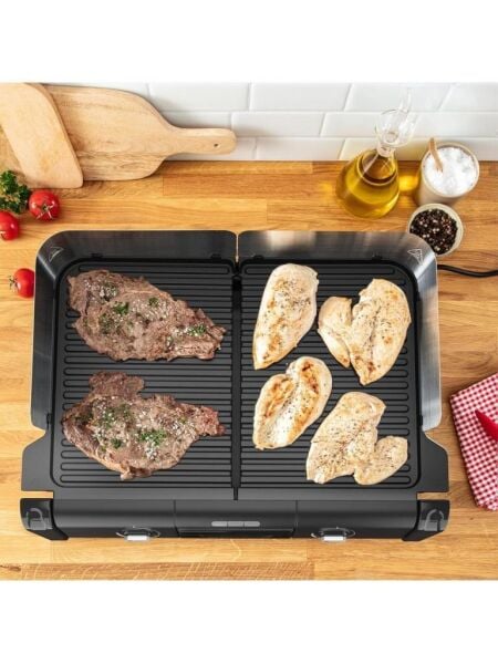TEFAL FAMILY GRILL 2400 WATT TERMOSTATLI 2 PİŞİRME YÜZEYLİ İÇ DIŞ MEKAN IZGARASI