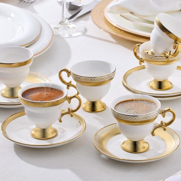 ARYILDIZ MAJESTY 12 PARÇA 6 KİŞİLİK KAHVE FİNCAN TAKIMI 90 ML