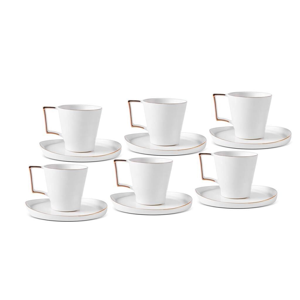 ARYILDIZ CLAIRE GOLD 12 PARÇA 6 KİŞİLİK KAHVE FİNCAN TAKIMI 90 ML