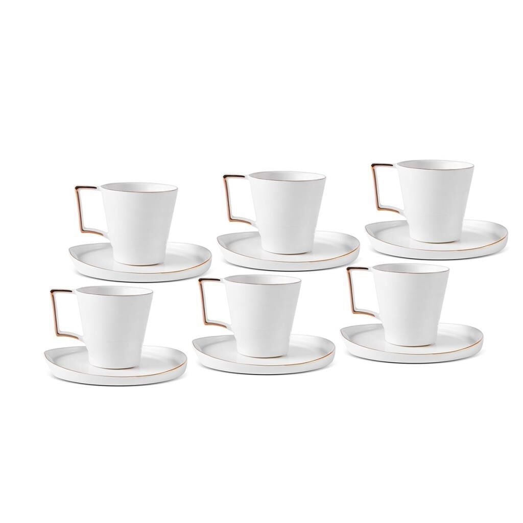 ARYILDIZ CLAIRE GOLD 12 PARÇA 6 KİŞİLİK KAHVE FİNCAN TAKIMI 90 ML