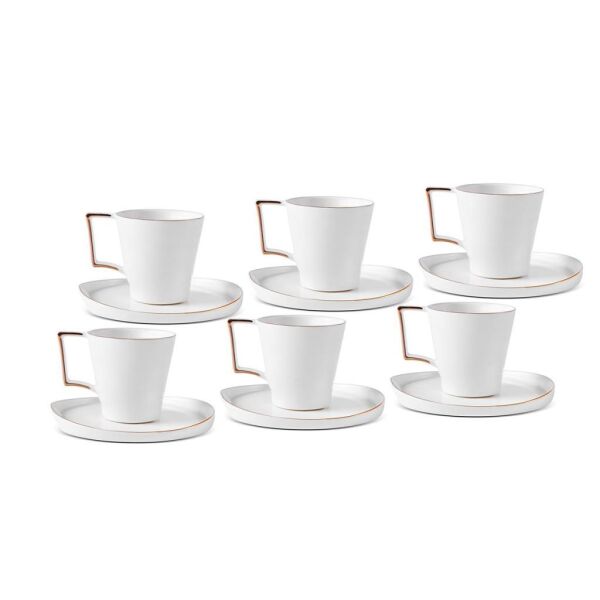 ARYILDIZ CLAIRE GOLD 12 PARÇA 6 KİŞİLİK KAHVE FİNCAN TAKIMI 90 ML