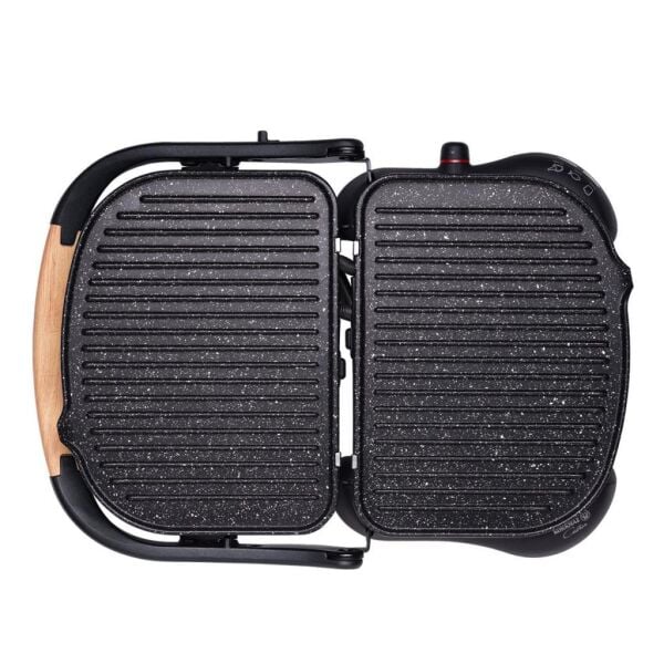 KORKMAZ A324-14 CASTRON TOST MAKİNESİ SİYAH/AHŞAP